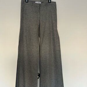 Marina Moscone Gray Wide-Leg Trousers